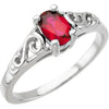 14KW January Imitation Birthstone Ring - Siddiqui Jewelers