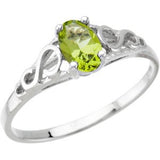 14KW August Imitation Birthstone Ring - Siddiqui Jewelers