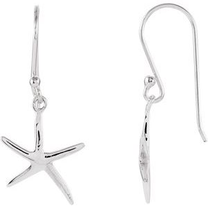 Sterling Silver Starfish Earrings-Siddiqui Jewelers