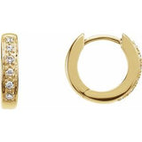14K Yellow 1/10 CTW Diamond Hoop Earrings - Siddiqui Jewelers