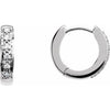 14K White 1/10 CTW Diamond Hoop Earrings - Siddiqui Jewelers