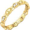 14K Yellow 1/8 CTW Diamond Sculptural-Inspired Eternity Band Size 7.5 - Siddiqui Jewelers