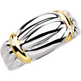 Sterling Silver & 14K Yellow Band - Siddiqui Jewelers