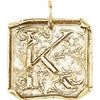 14K Yellow Initial "K" Vintage-Inspired Pendant - Siddiqui Jewelers