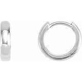 Platinum 11.5 mm Hoop Earring Siddiqui Jewelers