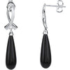 Sterling Silver Onyx Earrings - Siddiqui Jewelers