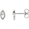 14K White .05 CTW Diamond Solitaire Earrings - Siddiqui Jewelers