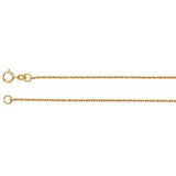 14K Yellow 1 mm Twisted Wheat 7" Chain - Siddiqui Jewelers