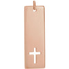 14K Rose Pierced Cross Pendant - Siddiqui Jewelers