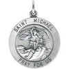 Sterling Silver 25 mm St. Michael Medal-Siddiqui Jewelers