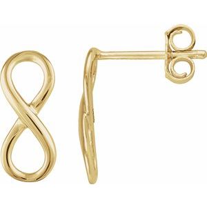 14K Yellow Infinity-Inspired Earrings - Siddiqui Jewelers