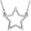 Sterling Silver Star 16" Necklace - Siddiqui Jewelers