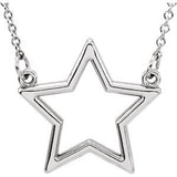 Sterling Silver Star 16" Necklace - Siddiqui Jewelers