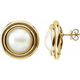 Mabé Pearl Earrings - Siddiqui Jewelers