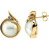 Accented Mabé Pearl Earrings - Siddiqui Jewelers