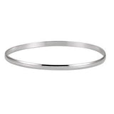 Sterling Silver 4 mm Bangle Bracelet - Siddiqui Jewelers