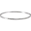 Sterling Silver 3.25 mm Hammered Bangle Bracelet - Siddiqui Jewelers