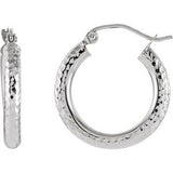 Diamond Cut Hoop Earrings - Siddiqui Jewelers