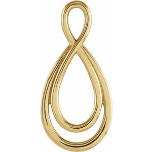 14K Yellow 22x11 mm Infinity-Inspired Pendant-Siddiqui Jewelers