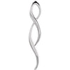 Sterling Silver 45.7x8.3 mm Freeform Pendant - Siddiqui Jewelers