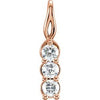 14K White 1/2 CTW Diamond 3-Stone Pendant - Siddiqui Jewelers