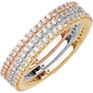 14K Yellow 1/4 CTW Diamond Stackable Ring Size 8 -Siddiqui Jewelers
