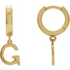 14K Yellow Initial G Earring - Siddiqui Jewelers