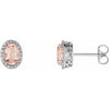14K White Morganite & 1/5 CTW Diamond Earrings - Siddiqui Jewelers