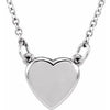 14K White Heart 18" Necklace - Siddiqui Jewelers