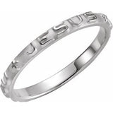 Sterling Silver Jesus I Trust in You Prayer Ring Size 7 - Siddiqui Jewelers