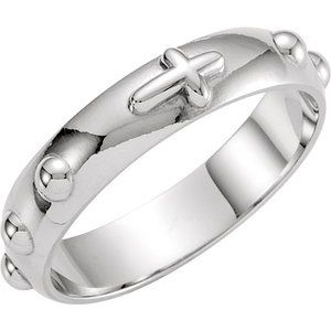 Sterling Silver Rosary Ring Size 4-Siddiqui Jewelers