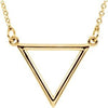 14K Yellow Triangle 16" Necklace - Siddiqui Jewelers