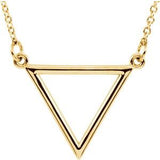 14K Yellow Triangle 16" Necklace - Siddiqui Jewelers