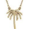 14K Yellow Palm Tree 16 1/2" Necklace - Siddiqui Jewelers