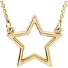 14K Yellow Star 16" Necklace - Siddiqui Jewelers