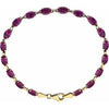 14K Yellow Lab-Grown Ruby 7.25" Bracelet Siddiqui Jewelers