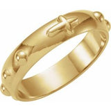 14K Yellow Rosary Ring Size 9-Siddiqui Jewelers