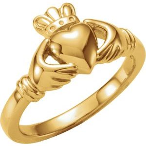 14K Yellow Claddagh Ring-Siddiqui Jewelers