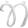 Sterling Silver Script Initial N Necklace Center-Siddiqui Jewelers