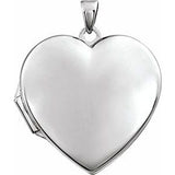 14K White Heart Locket - Siddiqui Jewelers