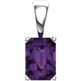 14K White Amethyst Pendant - Siddiqui Jewelers