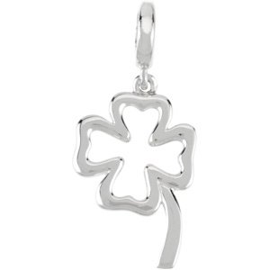 Sterling Silver Petite Clover Charm - Siddiqui Jewelers