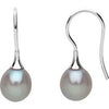 14K White Gray Freshwater Cultured Pearl Earrings - Siddiqui Jewelers