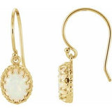 14K Yellow Opal Earrings - Siddiqui Jewelers