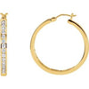 14K Yellow 1 CTW Diamond Hoop Earrings - Siddiqui Jewelers