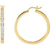 14K Yellow 1/2 CTW Diamond Hoop Earrings - Siddiqui Jewelers