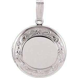 Sterling Silver Round Locket  -Siddiqui Jewelers