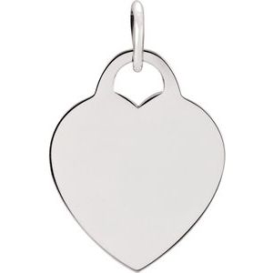 Sterling Silver 26.83x20.51 mm Heart Charm -Siddiqui Jewelers