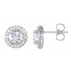 14K White 1 1/3 CTW Diamond Earrings - Siddiqui Jewelers