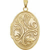 14K Yellow Oval Embossed Locket - Siddiqui Jewelers